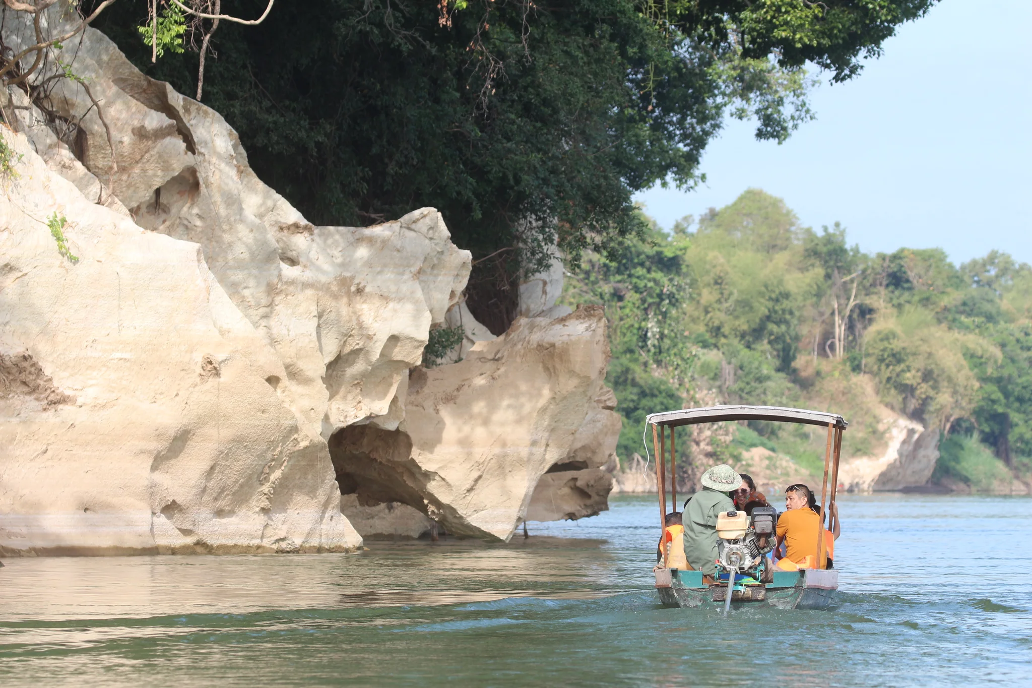 White Limestone Formations and Ancient Kilns